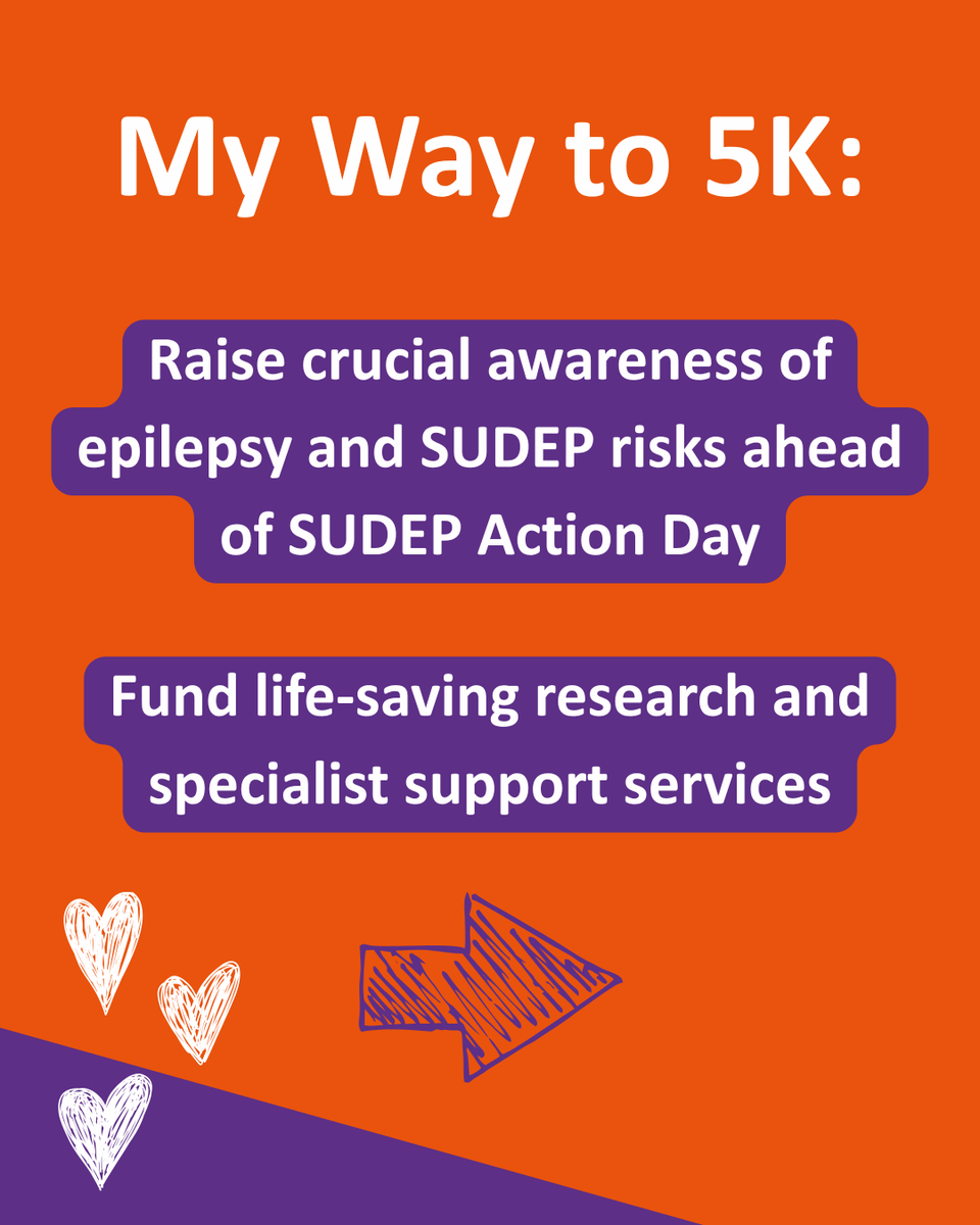 SudepAction's tweet photo. Around 1 in 100 people in the UK live with #epilepsy, and families face the devastating reality of Sudden Unexpected Death in Epilepsy (SUDEP) every day.

By taking on My Way to 5K, you can help fund life-saving research and specialist support services: https://t.co/jh6gkfejjR https://t.co/cF0ZdGck9U