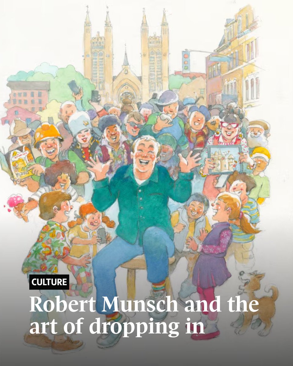 globeandmail's tweet photo. Most everyone in Guelph have a memory about a time Robert Munsch showed up, and if they don’t, they know someone who does. For more than 50 years, the children’s author has made himself a part of the city’s collective consciousness and, chances are, if you grew up there, he visited your school. You might have seen him read from his books at the Guelph Public Library. Or he may have told you a story at a public park, a Christmas party, or from his front stoop. In return, he has become a part of the city’s identity.

Last fall, Munsch made headlines for disclosing to the New York Times that he has chosen MAID, or medical assistance in dying, a decision spurred by a 2021 Parkinson’s and dementia diagnosis. His memory is now faltering, and will continue to fade. But in Guelph, encounters with Munsch have been so widespread over time, they form something of a living, breathing memory of his life as an artist, contained within the city’s borders.

https://t.co/3BTI2FmOrU