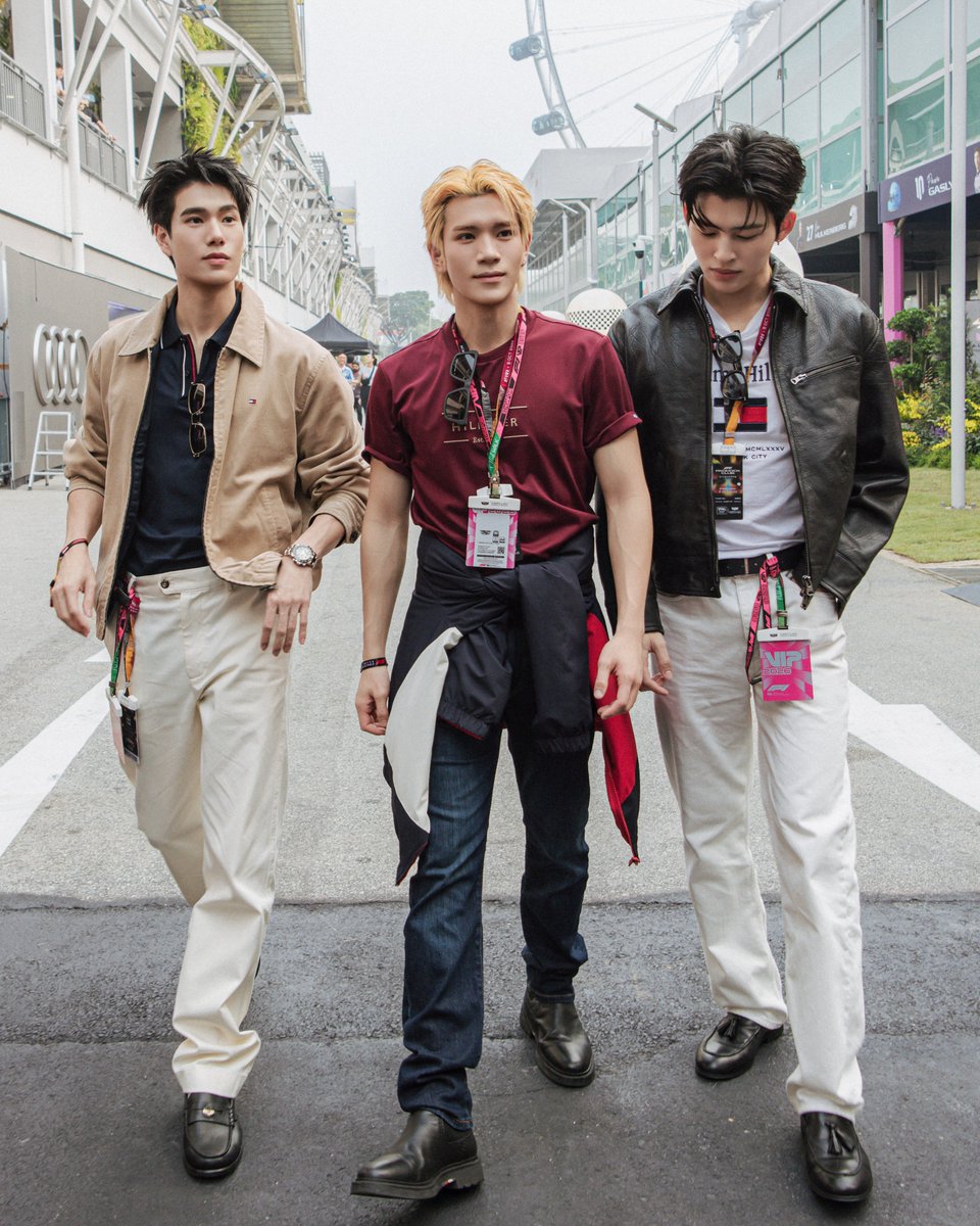 GMMTV's tweet photo. “ปอนด์ ณราวิชญ์”, “ภูวินทร์ ตั้งศักดิ์ยืน” และ “โฟร์ท ณัฐวรรธน์” Tommy Hilfiger Brand Ambassador เข้าร่วมงาน Singapore F1 Paddock Experience with Tommy Hilfiger ณ ประเทศสิงคโปร์ เมื่อวันที่ 9 ตุลาคมที่ผ่านมา

#TommyHilfiger #TommyHilfigerxCadillacF1
@TommyHilfiger 
#Ppnaravit #Phuwintang
#FourthNattawat
#GMMTV