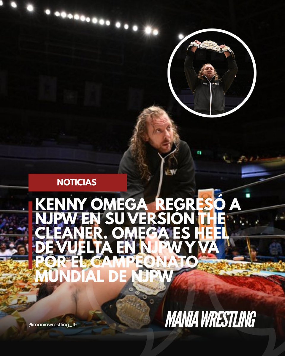 CotCipriano's tweet photo. noticias 

Kenny Omega  regresó a NJPW en su versión The Cleaner. Omega es heel de vuelta en NJPW y va por el campeonato mundial de njpw 

#njpw #kennyomega https://t.co/7ydeiagNYS