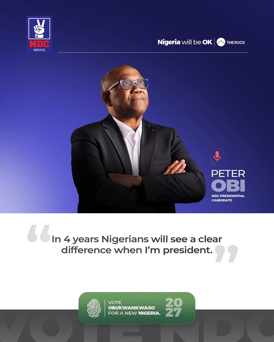NigeriaNDCHQ's tweet photo. “When I become President, I will ensure that our security personnel are adequately paid, properly equipped, and that their families are well taken care of should anything happen to them in the line of duty.” - H.E Peter Obi, CON https://t.co/xjibBOzu7t