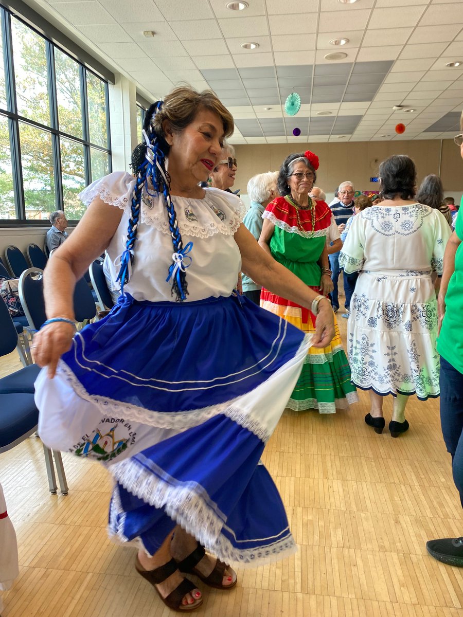 MoCoRec's tweet photo. Holiday Park Senior Center lit up with vibrant colors and lively music as we celebrated Hispanic Heritage Month — honoring traditions and cultures that bring us all together! 🎉

Check out more of our #MoCoSeniors programming ➡️ https://t.co/TCTpZTAM2k. #MoCoRec https://t.co/oftnsY3dkW