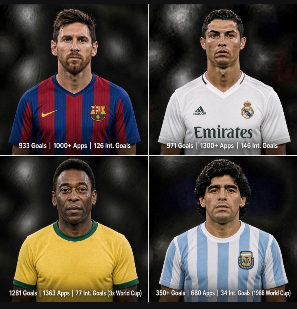ChristosTzolis9's tweet photo. Who writes the football history? FIFA or the FANS? WALK WITH ME

Football history was never or has never really been written by the fans. FIFA’s been the one writing it the whole time, and they’ve always needed a clean, marketable god they can control.

That’s why in the case of PELE and MARADONA, they went with Pelé over Maradona. Pelé was perfect for them. Always smiling, never political, never caused problems, sponsor-friendly. He retired early and became the face of Coca-Cola and FIFA. Safe black icon they could sell without any drama.

Maradona on the other hand was the opposite. He was Poor, angry, anti-establishment. He called out FIFA’s corruption, stood with the workers, talked about the Falklands, exposed how they treated players. He was Too real, too dangerous, too loved by actual people instead of boardrooms. So they tried to erase him.

Look at what they did. When Maradona won the 86 World Cup basically on his own,(still the greatest individual World Cup ever), they immediately started drug testing him obsessively as if that was not enough, In 90 they let teams kick the shit out of him in the final with no punishment. In 94 they kick him out mid-tournament on live TV just to humiliate him. Then they gave Pelé “Footballer of the Century” and force a shared award when the public voted for Maradona, because even they couldn’t hide what people actually thought. They needed Pelé as the official story even if everyone on the street knew Diego was greater.

💣Now to the man reason of this post

Same exact script is happening now with Messi and Ronaldo.

Ronaldo is the Maradona of this era. Self-made, outspoken, not owned by anyone. He left Europe, challenged their new money projects, speaks his mind.

 Messi is the new Pelé,  quiet, sponsor-safe, Adidas, well-managed, never attacks the institutions. Perfect face for FIFA to push after Infantino needed a fresh legacy.

That’s why Ronaldo can score 50goals  a year, carry his country, hit 900 goals and still get pushed out of the Ballon d’Or talk. 

That’s why Messi wins one Ligue 1 and a World Cup where he got a pen in every knockout game and every FIFA campaign, every Club World Cup promo, every Inter Miami push is all about Messi while Ronaldo still the biggest audience in the sport gets treated like he doesn’t exist.

They did it before. Turned Pelé into a statue and tried to make people forget Maradona was the people’s player. Now they’re trying to do the same with Messi and make the next generation forget Ronaldo was the one who didn’t play by their rules and still won everything.

History keeps repeating because the same people are still writing it.
I fear for Mbappe as he is the next Maradona and Ronaldo 💔