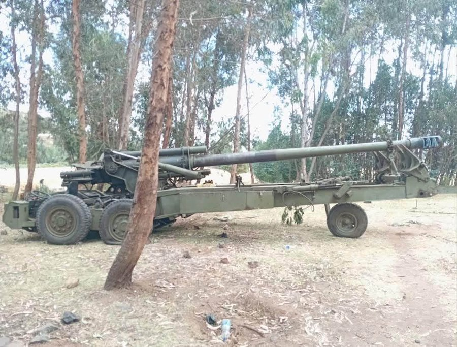 kenyaaxis's tweet photo. #Ethiopian federal forces have reportedly seized additional weapons and military equipment belonging to the #TPLF during operations in #Tigray.

Earlier reports described the capture of heavy weapons and drone munitions near #Mekelle. Details of the latest reported seizure remain unverified.