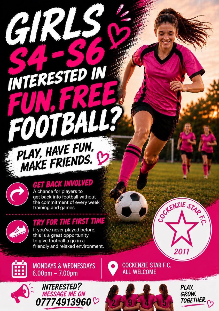 EL_Football_Dev's tweet photo. S4 - S6 Girls Foootball @CStarGirlsFC https://t.co/pEt1K4FBZ1