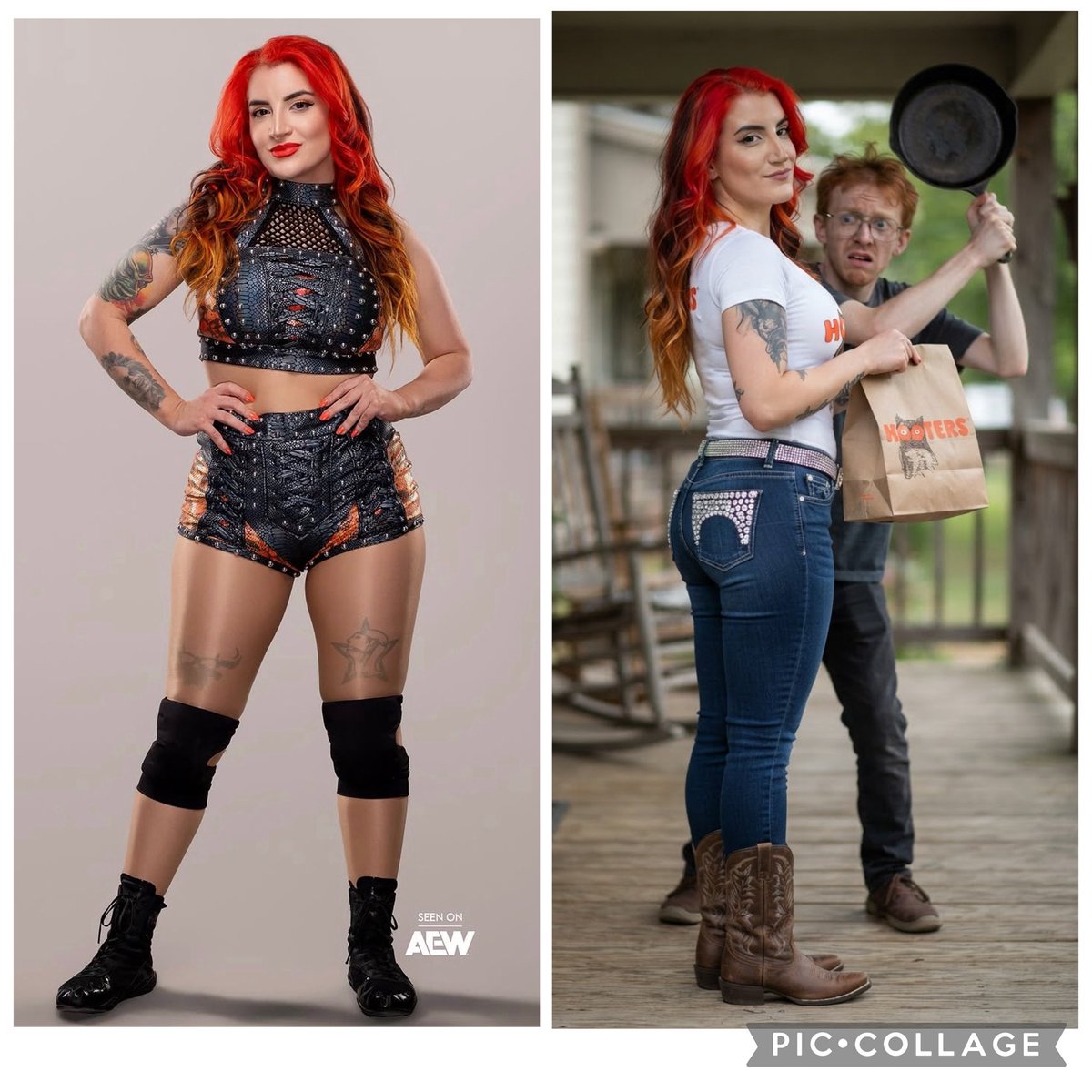 KnockedHerCold's tweet photo. Pro wrestler Ava  Lawless had a side job as a Hooters girl delivery driver, so I had to get a pin on her. But at least I tipped her well! https://t.co/UAo4JbJ7JQ