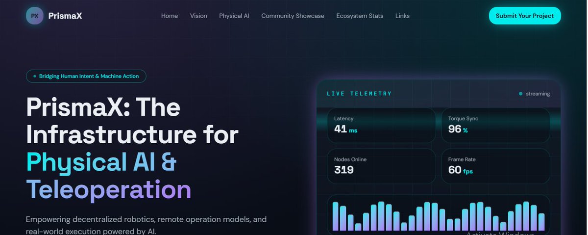 synth_rn's tweet photo. Seeing my own project featured in the PrismaX Community Website Showcase feels great

My project, PrismaX Nexus Hub, is featured alongside other creative websites built by the PrismaX community.

It’s nice to see community members building different tools, games, and creative projects together.

Big thanks to the PrismaX team for featuring my work, and congrats to all the other creators! 

Still learning, still building. 
visit my site: https://t.co/x9ik7Aineo