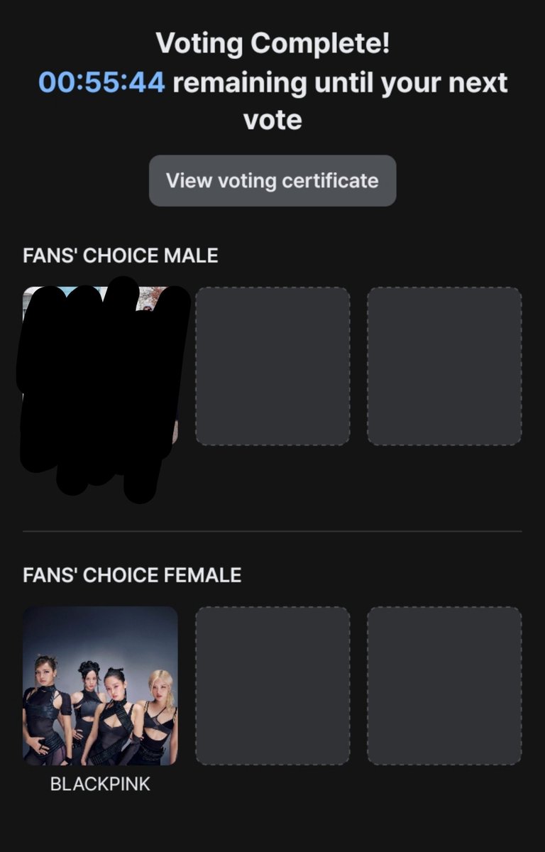 bplovesick's tweet photo. no entiendo una mierda pero vote por blackpink y m obligaron a votar por unos varones https://t.co/f58E0xDiKy