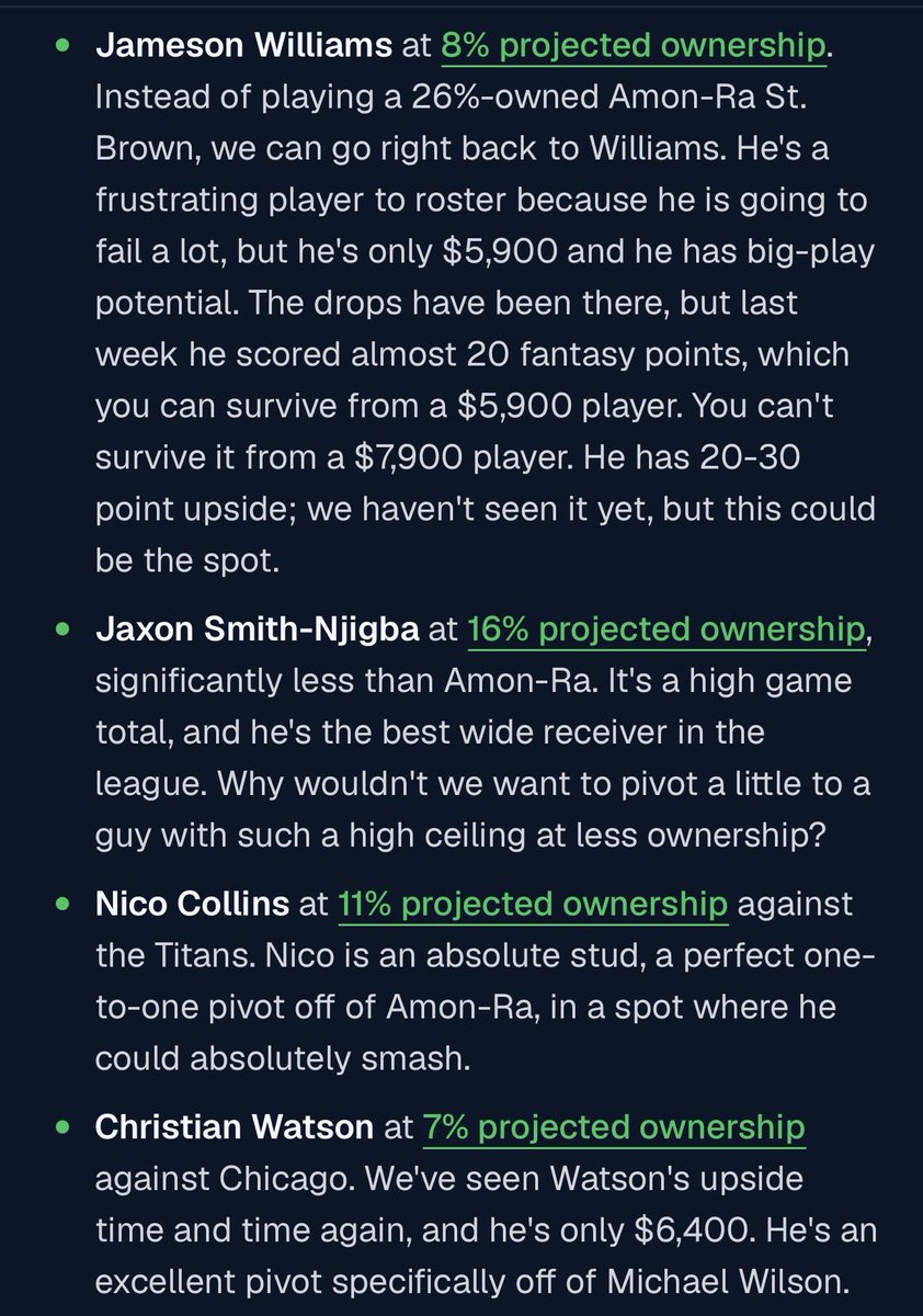 FantasyFling's tweet photo. Some hits and misses on Chalk Dust but overall avoided the big chalk landmines. Follow .@PredFantasy for this Free weekly article of taking a look at the chalk of the Main Slate. https://t.co/cAQFu2UIUR