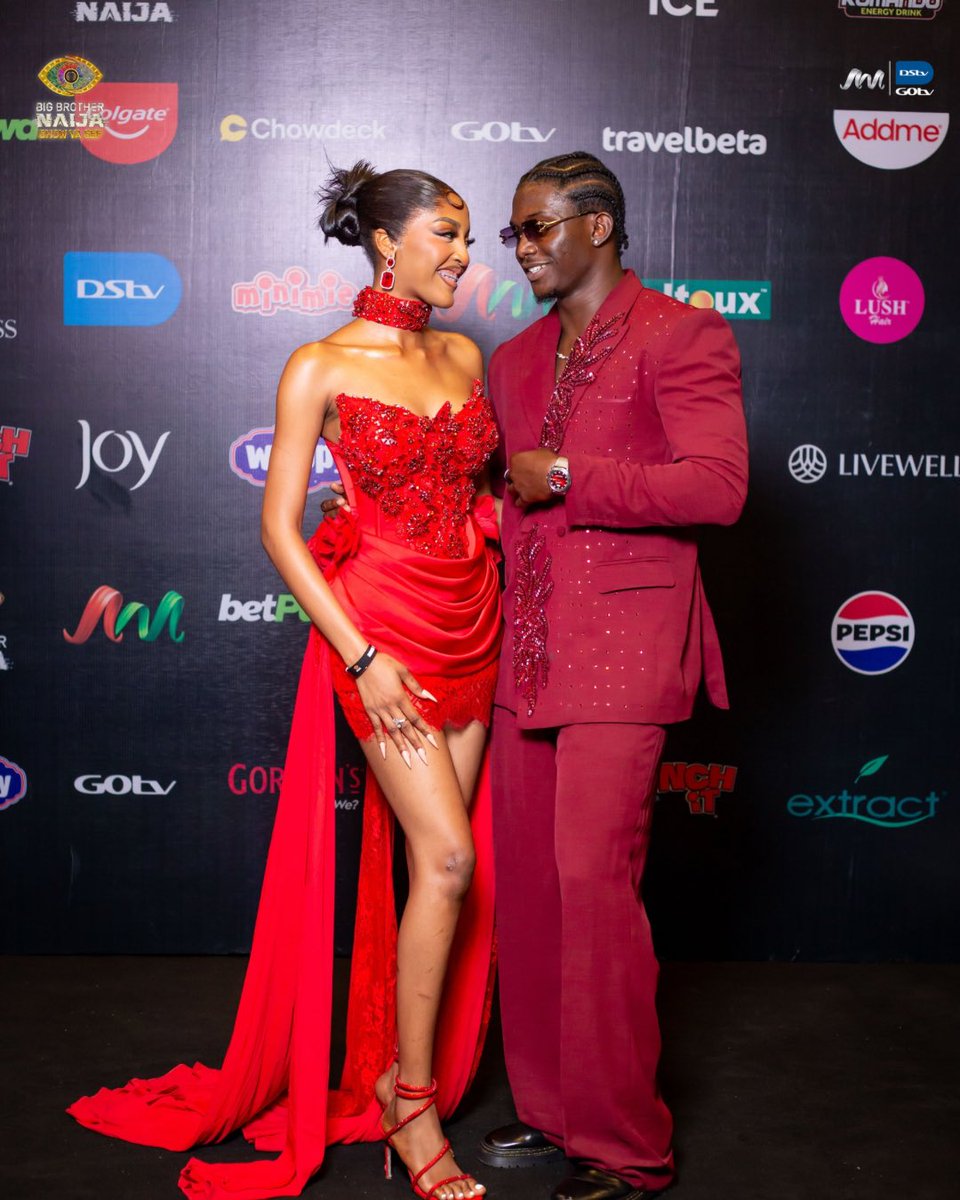 GOtvNg's tweet photo. From stunning red carpet looks to picture perfect poses, the stars of #BBNaija Show Ya Sef made their mark at the final Winners  link-up.
#BBNaija https://t.co/mL3owfuyBC