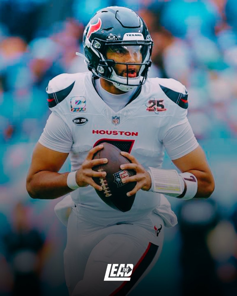 NFLLead's tweet photo. C.J. Stroud in Week 5:

26/34
261 YDS
1 PASS TD
1 RUSH TD

Texans notch first win of the season. https://t.co/MzqzTv0e1J
