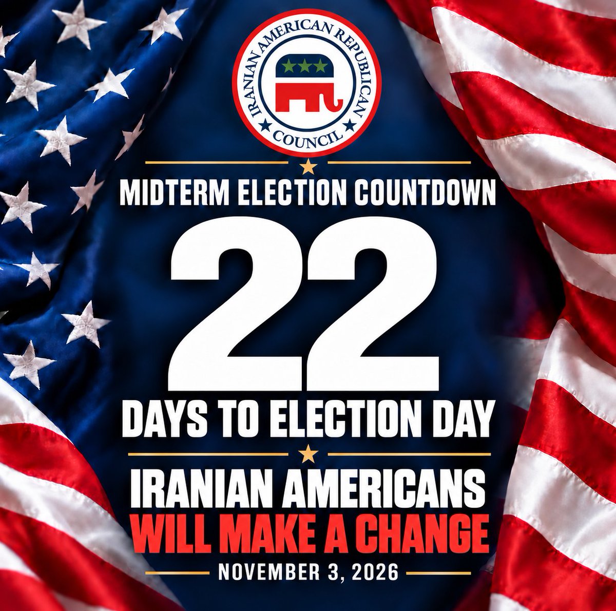 iarcgop's tweet photo. 🇺🇸 Why wait until the last day? 
Take action today register by October 19 and get ready to vote!

🇺🇸 می‌خواهید تا روز آخر صبر کنید؟
 همین امروز دست‌به‌کار شوید! هنوز فرصت دارید؛ تا ۱۹ اکتبر ثبت‌نام کنید و برای رأی‌دادن آماده شوید.
https://t.co/bePCB8Xy6A

#IARC #RegisterToVote #Election2026 #YourVoteMatters