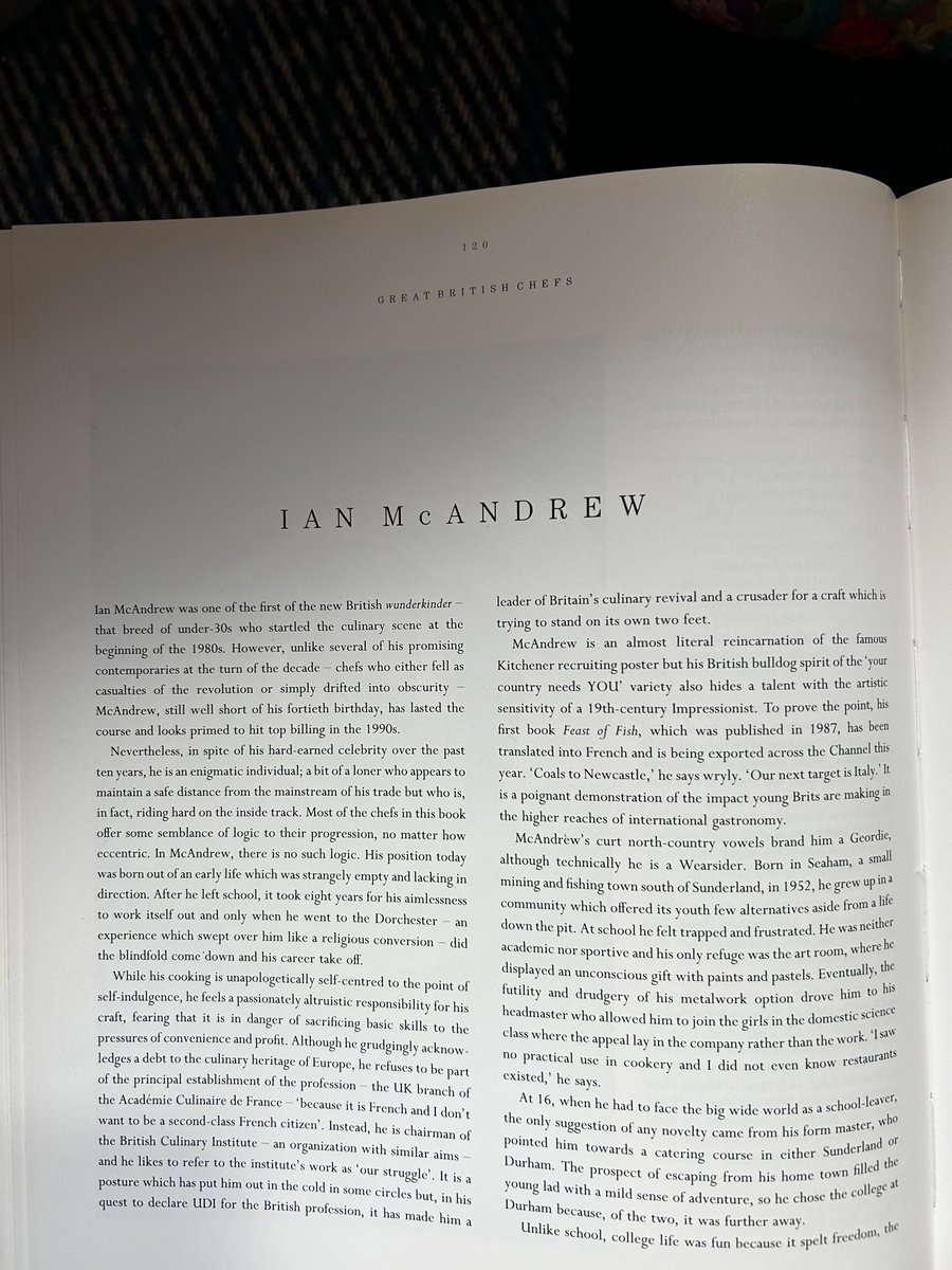 Kit_Chapman's tweet photo. * @Caterertweets Ian McAndrew was  a great chef and one of the leading pioneers in the renaissance of British gastronomy in the 1980s. He featured in Volume 1 of my two-book series Great British Chefs. https://t.co/KNxZrBVPKh