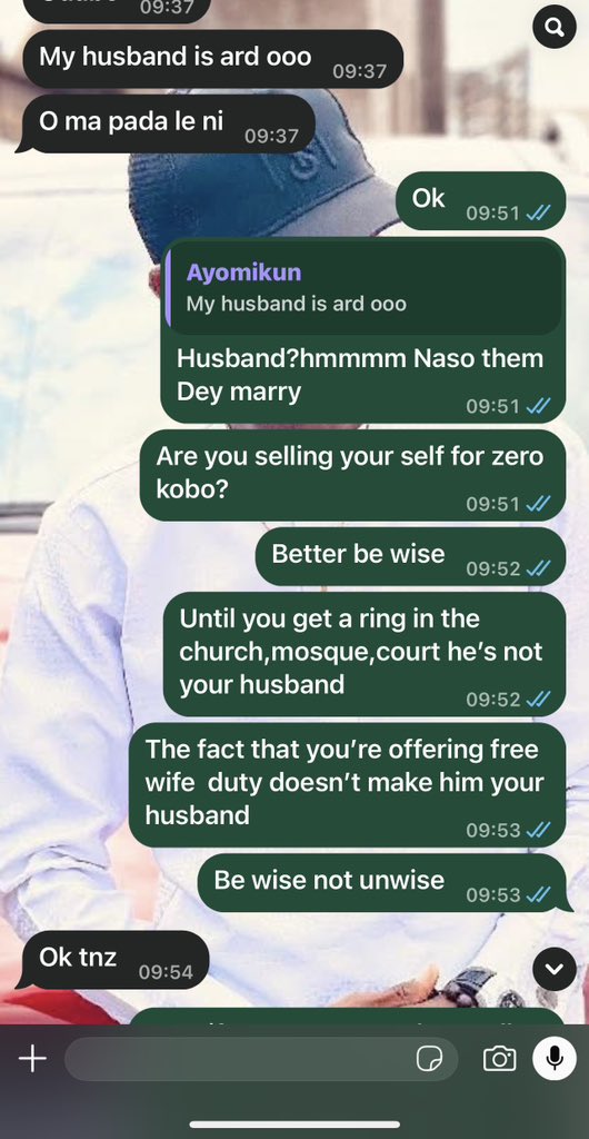 bestemdeezy's tweet photo. This generation has a lot of sensitization to do. Introduction is not marriage,engagement is not marriage,his mother or father calls you his wife isn’t marriage,cohabitation isn’t marriage. This generation has normalized sex and wifey duty without marital obligation been fulfill. https://t.co/ivmoDkDbL4