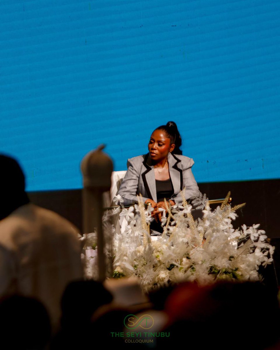 TheSTColloquium's tweet photo. I think creatives have seen their skills as values, but not as money-making tools.- Ms. Toyosi Etim-Effiong - Founder and chief Strategy Officer, That Good Media

#TheSeyiTinubuColloquium https://t.co/CojoaguuLF
