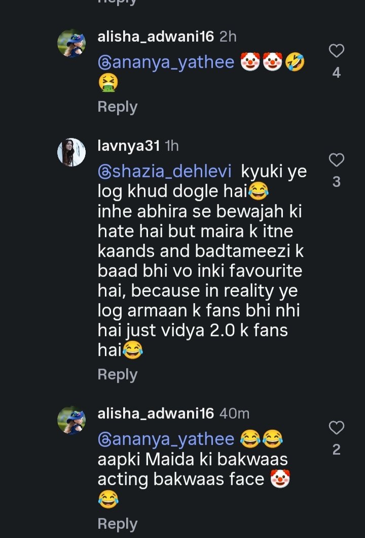 mirchikepakore_'s tweet photo. Positive, hateless, and harmless comments ke niche bhi apni jealousy leke aa jate, phir bolte hum kaha jealous hai.. unki marzi bhai woh kinko support kare or na kare.. bilbila hue sabke comments ke niche pagalate rhte cheapers
#yrkkh #abhimaan https://t.co/9HIGA2049X