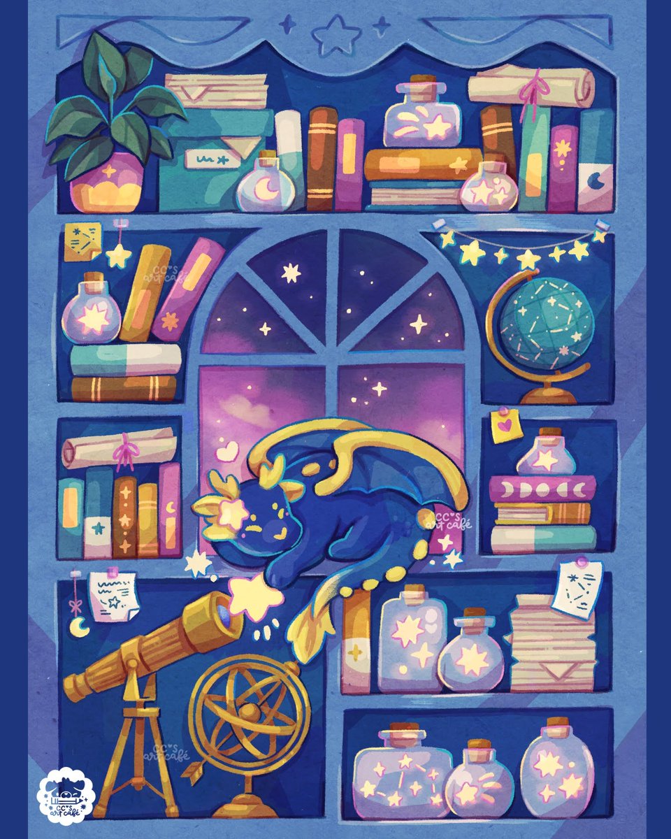ccsartcafe's tweet photo. Meet Spark, my little star collecting dragon 🌌🌟🪄 https://t.co/kg9A0Pbldz