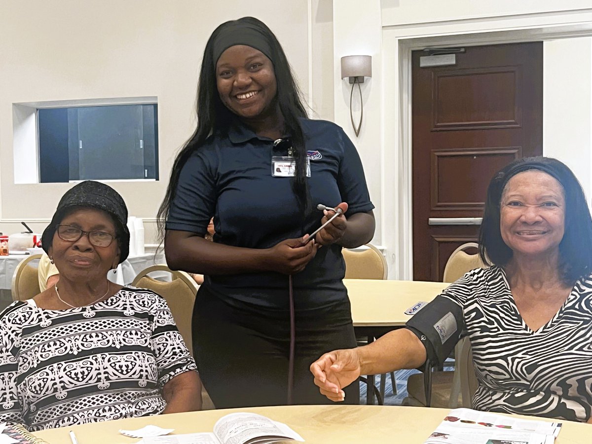 faunursing's tweet photo. Professor Lisa Wiese and our nursing students joined the Diabetes Coalition and community partners at St. John Missionary Baptist Church on Oct. 10, providing memory assessments and cognitive health resources to residents of the Glades communities. #RootedInCaring https://t.co/lbgV27l9FW