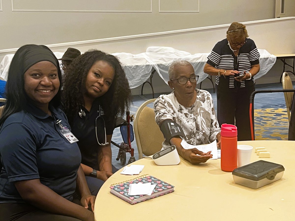 faunursing's tweet photo. Professor Lisa Wiese and our nursing students joined the Diabetes Coalition and community partners at St. John Missionary Baptist Church on Oct. 10, providing memory assessments and cognitive health resources to residents of the Glades communities. #RootedInCaring https://t.co/lbgV27l9FW