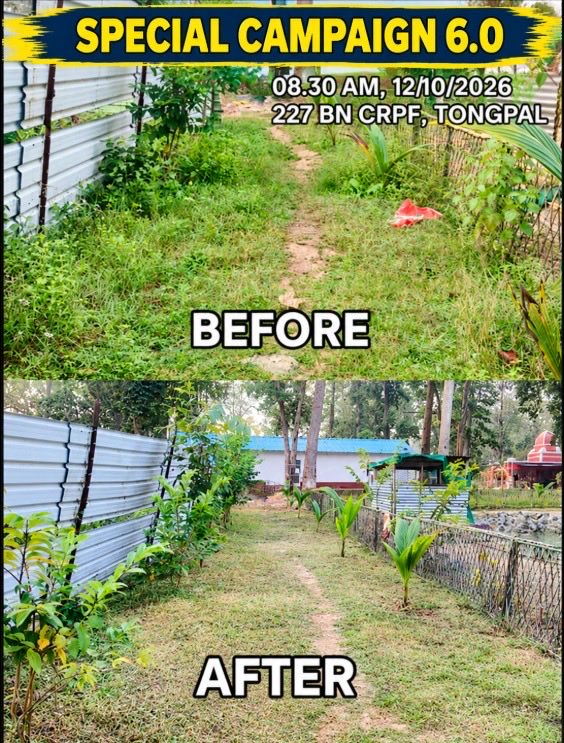 CTGSECTORCRPF's tweet photo. *A Cleaner India, A Stronger Nation!*

Under #SpecialCampaign6.0, all Offices/Units under #ChhattisgarhSector, CRPF organised sanitation drives across Dantewada, Bijapur, Sukma & Jagdalpur, encouraging eco-friendly practices, hygienic workplaces and community awareness. These endeavours reflect the Force’s unwavering commitment to environmental stewardship and national progress.

#SpecialCampaign6 #CRPF #NationFirst
@crpfindia
@gpsinghips
@CentralZoneCrpf
@DIGOPSBJPR
@OpsKonta
@digcrpfsukma
@Digpopsdwa
@digopsjagdalpur
@RaipurRange
@GCRAIPUR
@GC_BILASPUR
@mygovindia
@DARPG_GoI
@PIBHomeAffairs
@HMOIndia
@PMOIndia