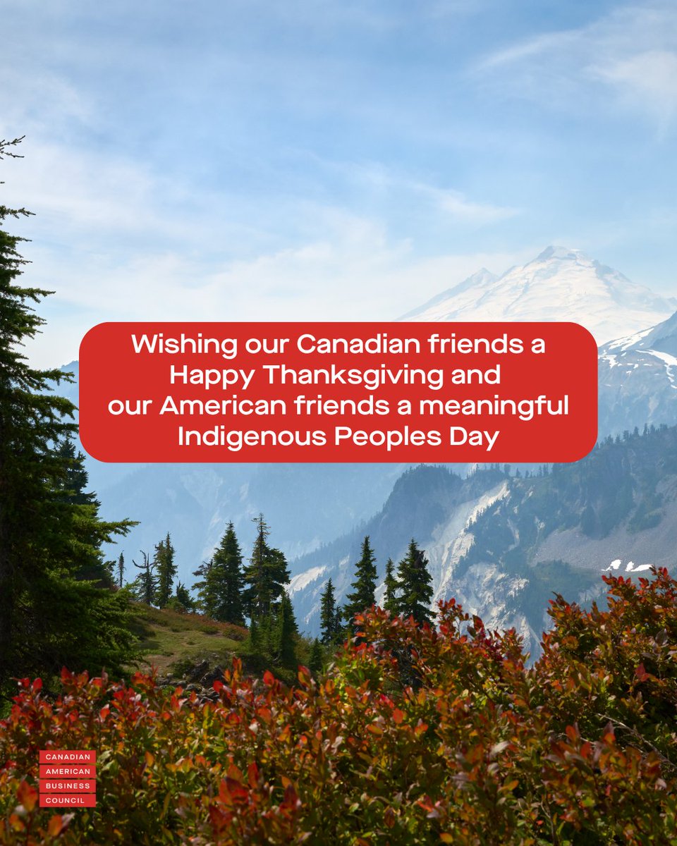 cabc_co's tweet photo. To our Canadian friends and colleagues, Happy Thanksgiving! And to our American friends and colleagues, we wish you a meaningful Indigenous Peoples Day. https://t.co/4WAnDfZf3l