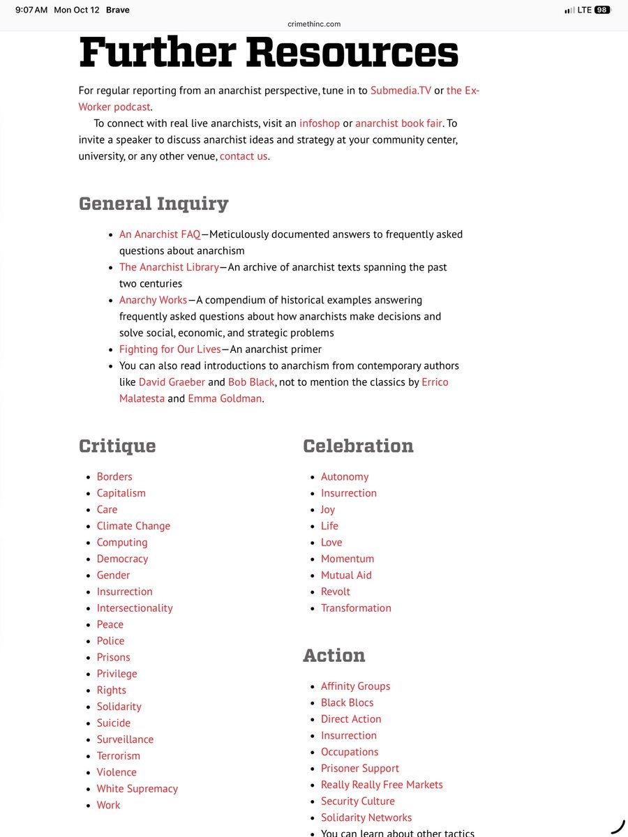 laralogan's tweet photo. Look at all the languages available on the anarchist platform Crimethinc. Highly organized, well funded &amp; global. I urge you to take a look - they are showing you it is all connected. https://t.co/ksidPRZ0qR