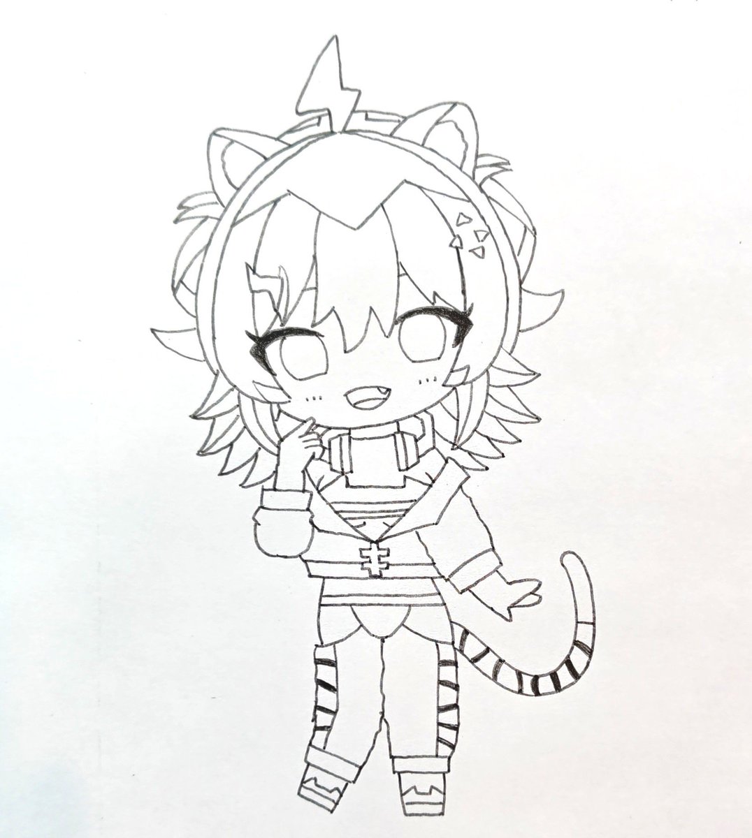 rusu02181536's tweet photo. とらちゃん🐯⚡

 #うる虎がーる
#ウルトラな絵
 #あおぎり高校美術部 https://t.co/vfOHcd6Zgy