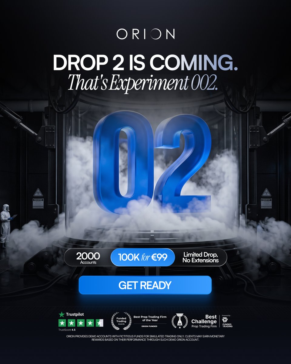 Orionfundedcom's tweet photo. Many of you missed the last Orion Labs drop 😔

Want to see it again? Comment LABS and we'll relaunch it this week 🔥  

100K for 99€ 👇
✅ Daily payouts 
✅ No consistency 
✅ No activation fee https://t.co/yOqIdJ94ng