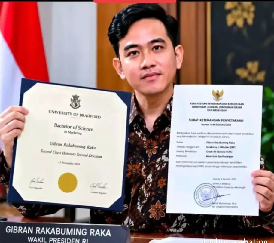 BuhaHtBalian's tweet photo. Ternyata ini Surat Penyetaraan yg digunakan Gibran ketika mendaftar sebagai cawapres. Bukan Suket seperti yg selama ini beredar di medsos. https://t.co/u7xXOnZA9j