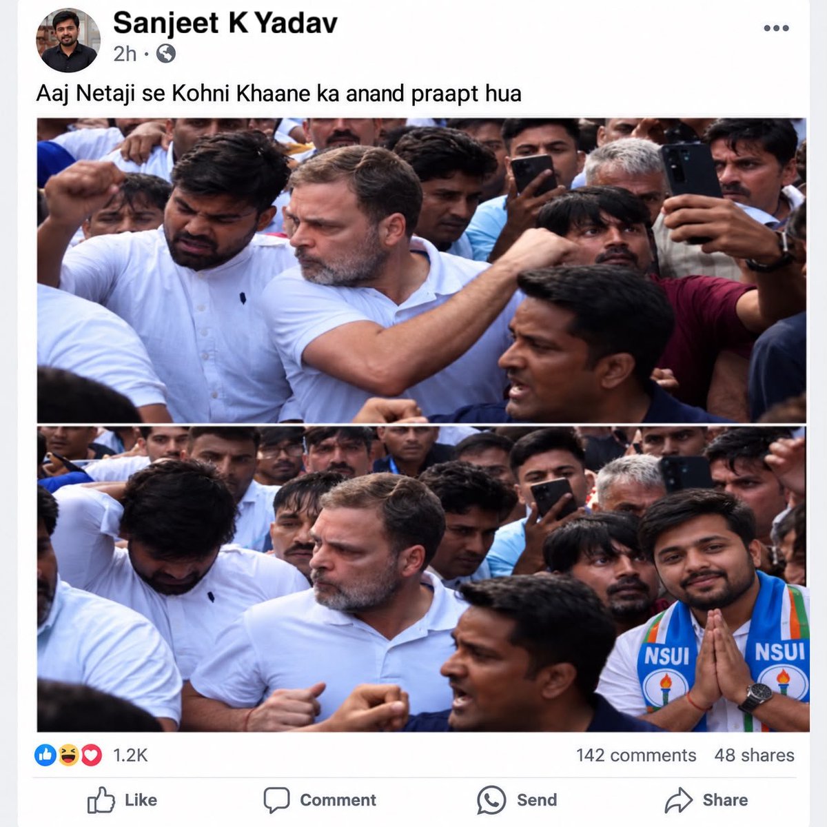 pokershash's tweet photo. Proud NSUI worker 🙏😂 https://t.co/tWHuBO6jRI