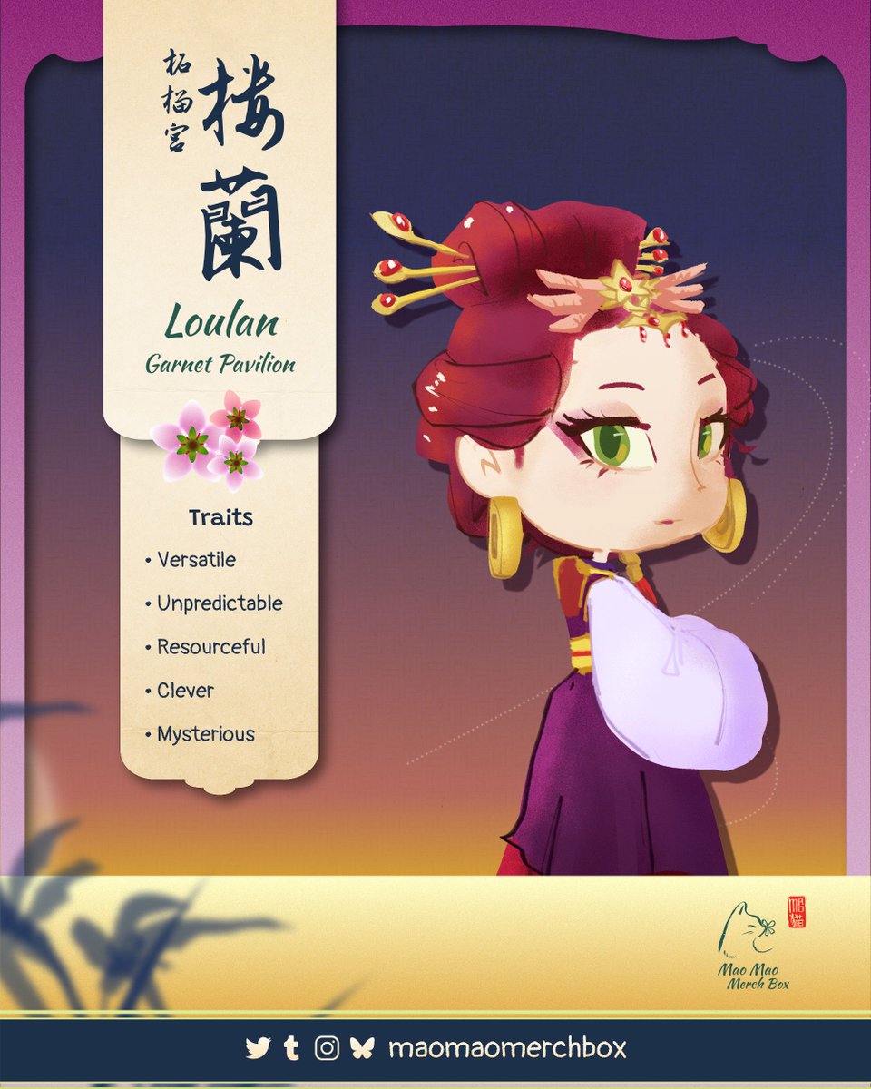maomaomerchbox's tweet photo. 🌸House Horoscope: the Pure Consort🌸

Justice-minded and resolute, friends of Loulan have grand plans, hoping to change the world for the better. Be careful of focusing too much on your goals: you just might lose sight of the people you love. 

#maomao #theapothecarydiaries #tad https://t.co/7k0zy8kjHD