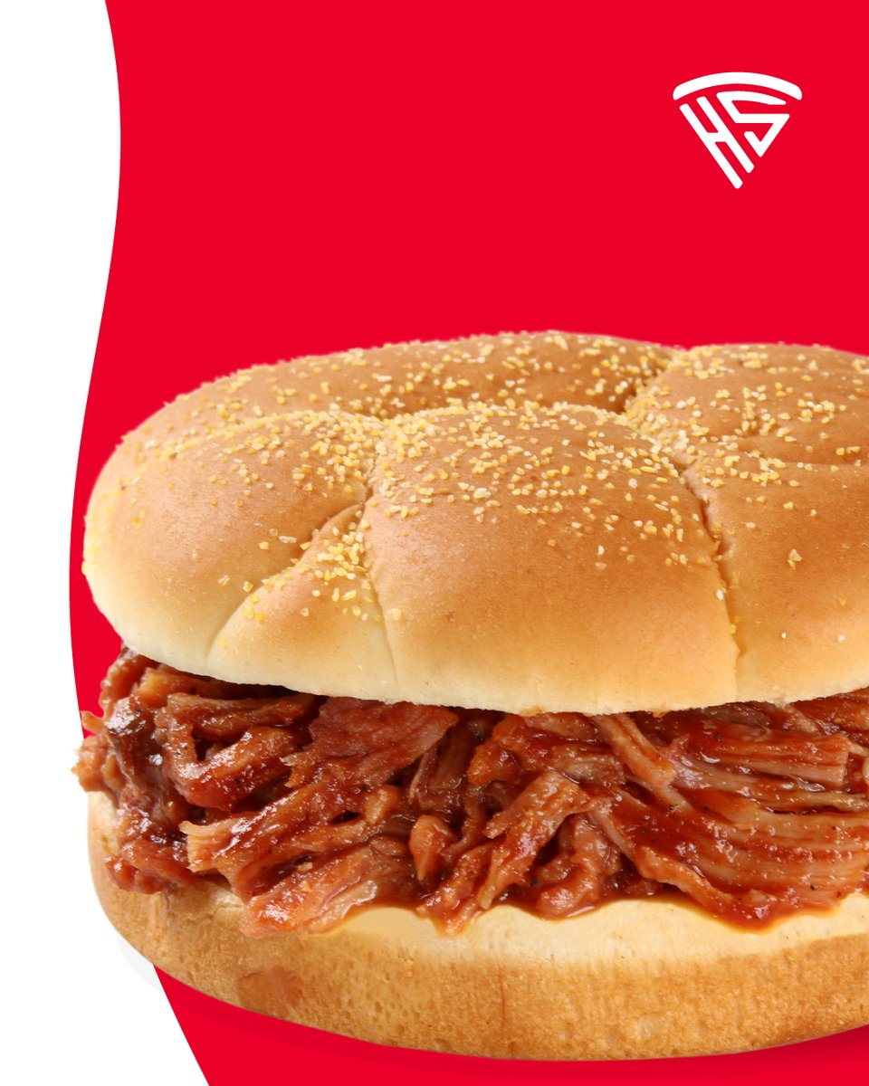 HotStuffPizza's tweet photo. Tender pork and tangy BBQ sauce. A throwback to block parties and family gatherings. Add a bag of chips and a soda and you're back in time. Check your local HSK for availability!

#hsk #hotstuffkitchen #hotstuffpizza #hotstuff #nationalpulledporkday #convenience #nostalgicfood https://t.co/ZLPNwaymv8