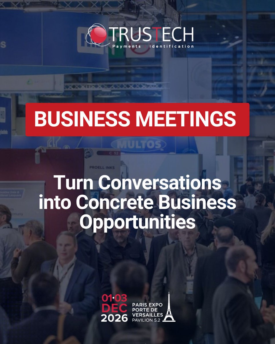 TRUSTECH_Event's tweet photo. Looking to connect with the right partners and turn conversations into business opportunities? 🤝

The TRUSTECH Business Meetings programme lets you schedule targeted meetings with participants whose solutions match your needs.
get ready to connect and grow your business! https://t.co/AknCaXghCG