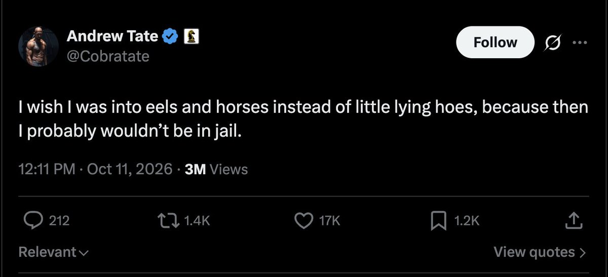RightWingCope's tweet photo. imagine thinking "damn i wish i had sex with a horse instead of a minor" and then hitting send on the tweet https://t.co/wPHYlYIfFC
