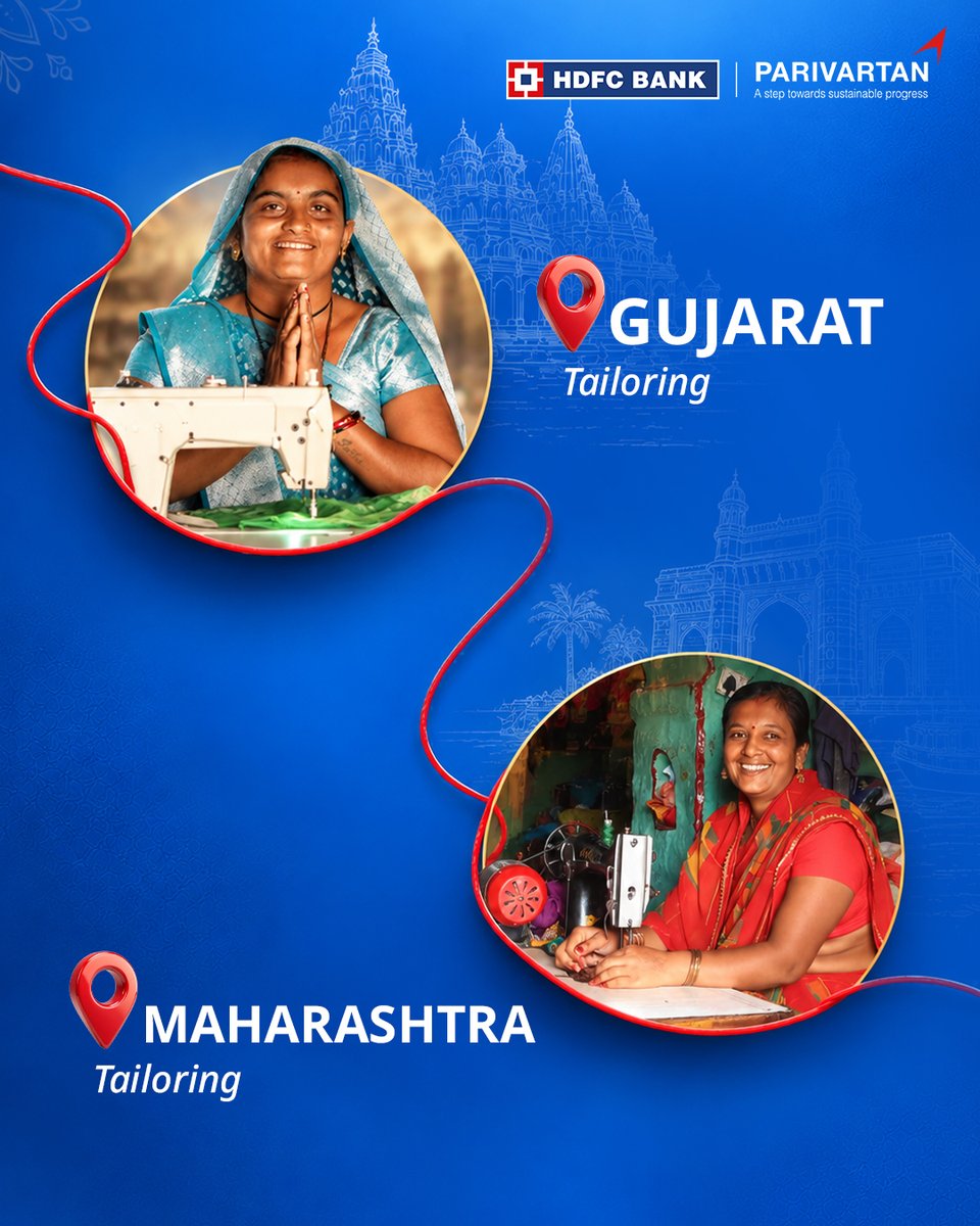 HDFCBankCSR's tweet photo. HDFC Bank Parivartan is supporting women across India to strengthen their enterprises and turn traditional craftsmanship into sustainable income opportunities.

#HDFCBank #Parivartan #WomenEmpowerment #Sustainability #Livelihood #Community #Initiative https://t.co/0Gn8tdUtVg