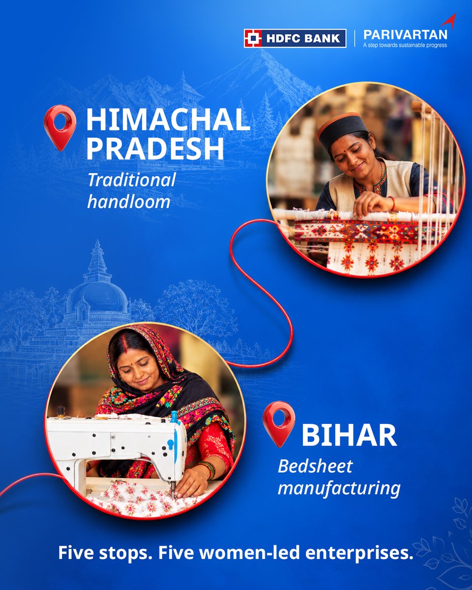 HDFCBankCSR's tweet photo. HDFC Bank Parivartan is supporting women across India to strengthen their enterprises and turn traditional craftsmanship into sustainable income opportunities.

#HDFCBank #Parivartan #WomenEmpowerment #Sustainability #Livelihood #Community #Initiative https://t.co/0Gn8tdUtVg