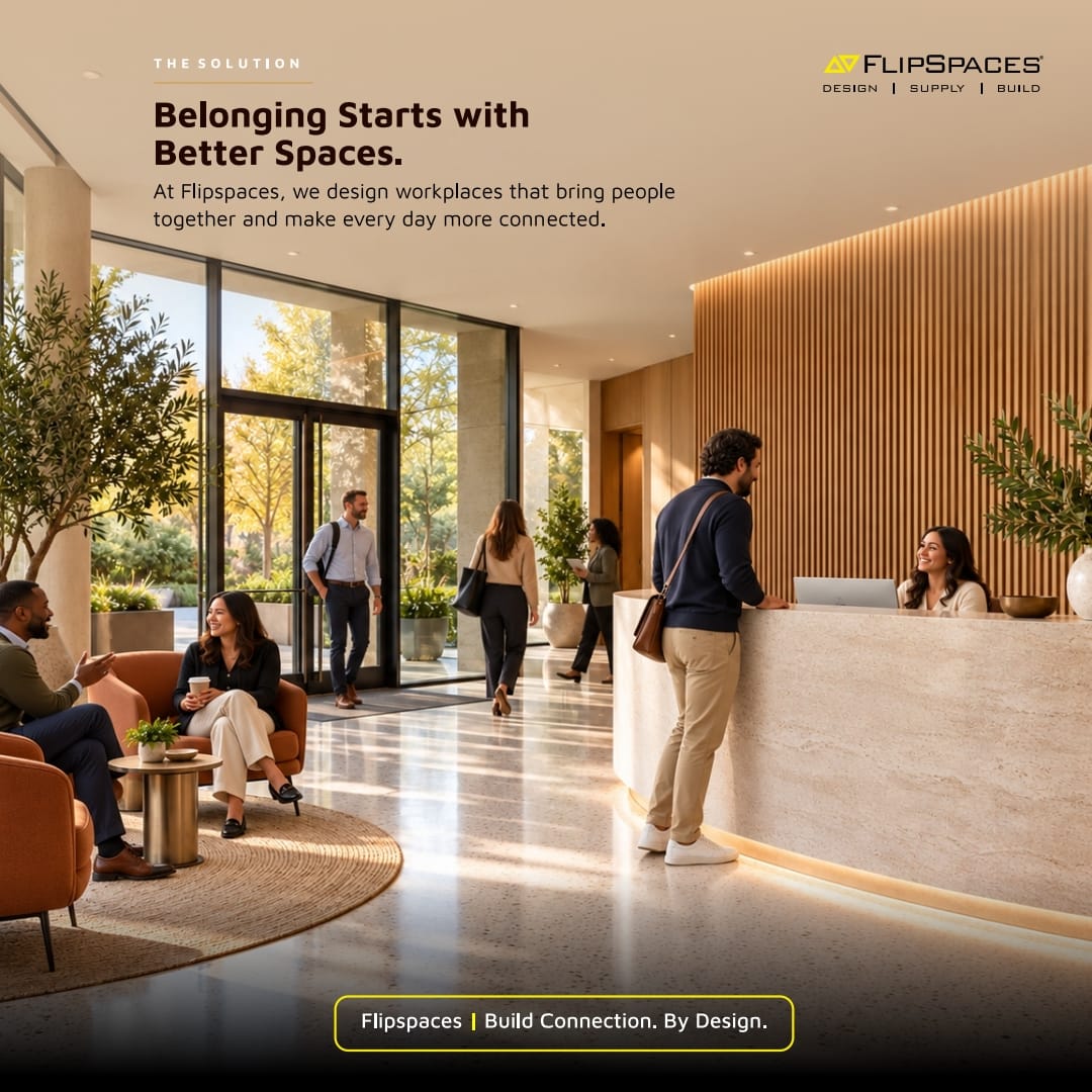 Flipspaces's tweet photo. Only 22% of U.S. employees have a best friend at work.

Connection doesn’t happen by chance. It starts with spaces that bring people together.

At Flipspaces, we Build Connection. By Design.

#FlipspacesDesignLabs #WorkplaceDesign #EmployeeExperience https://t.co/gswsAq3Ewo
