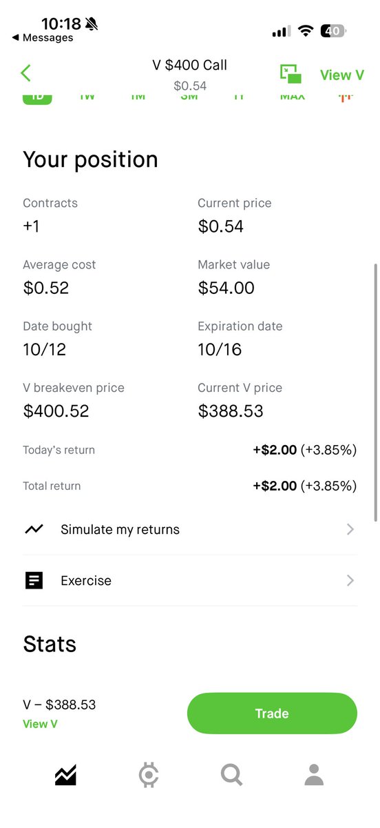 JwGoatedd's tweet photo. $2k challenge 

$v $400c 10/16 light position https://t.co/tFS4rXSvrT