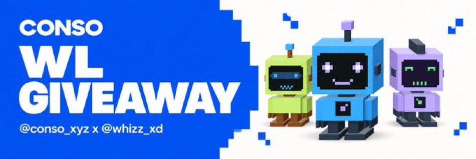 iiamjeph's tweet photo. i'll be giving away 3 WL spots for conso bots 

to enter :

> follow @conso_xyz and @iiamjeph 

> tag two friends that love NFTs 

> comment your Sui address below 👇 https://t.co/r4TUVDo4DK