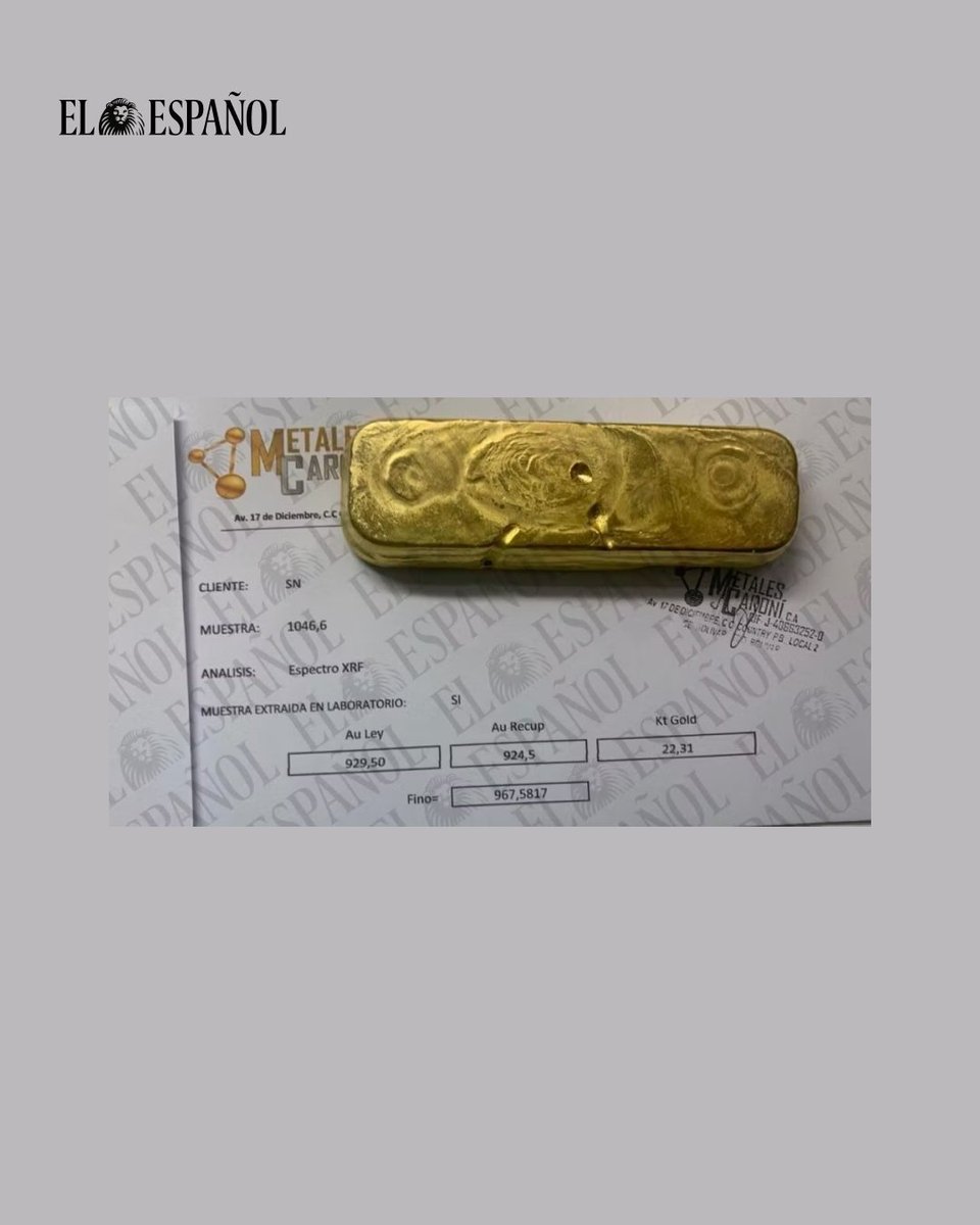 la_katuar's tweet photo. El diario digital @elespanolcom revela cómo Delcy entregó monedas de oro en Barajas y lingotes en Caracas a Ábalos y Koldo 

Las piezas que eran "regalos" para Pedro Sánchez y sus ministros, estaban acuñadas con la imagen de Simón Bolívar y eran de oro de 24 quilates

https://t.co/bItxMFI94c