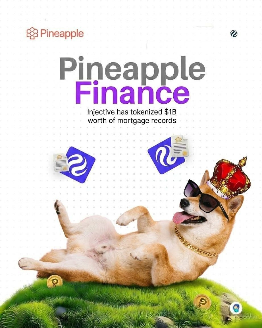 injectiveinu's tweet photo. Pineapple Financial, listed on NYSE American, has tokenized more than $1 billion in mortgage records on Injective, 2,079 records so far. It plans to bring its full portfolio of 29,000+ funded mortgages, worth over $10 billion.

Powered by $INJ https://t.co/GdX4820I7Z