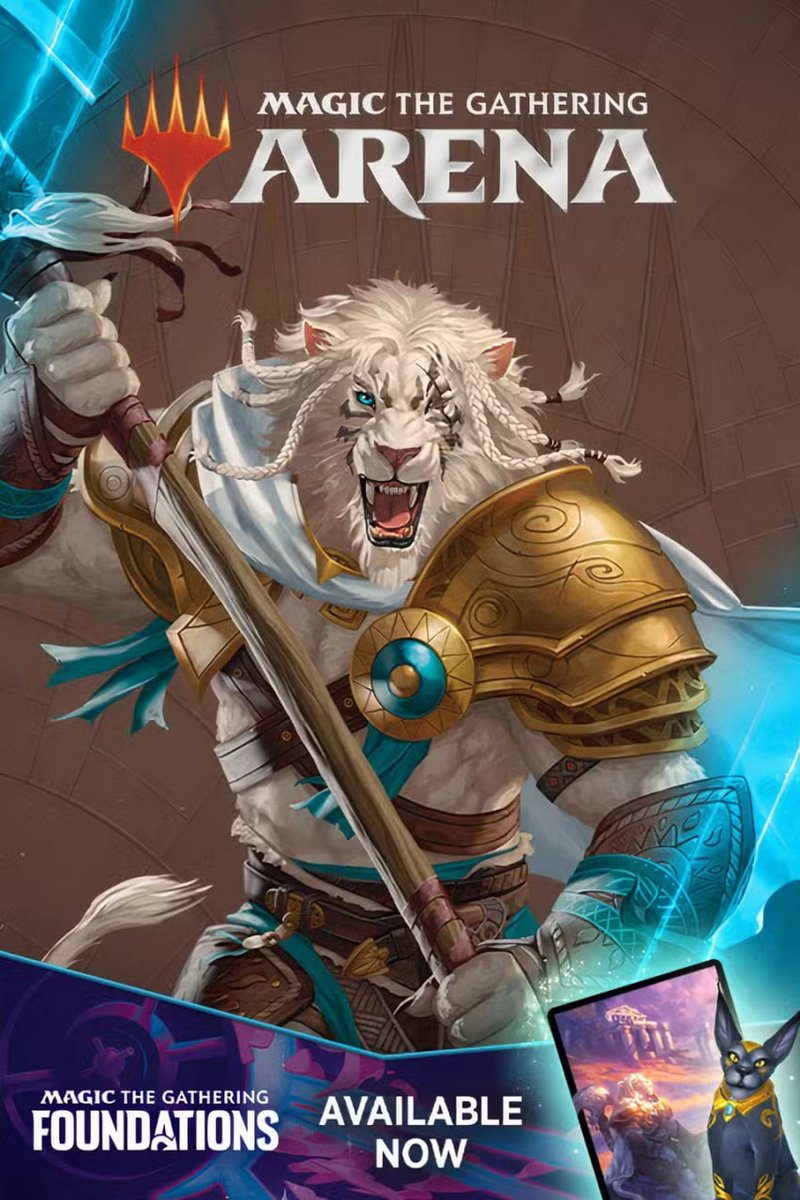 BifrostTrading's tweet photo. That white lion energy is absolutely unmatched. Foundations is finally here and the combat potential is looking massive. Time to dive back into magic the gathering and see what these new mechanics are actually doing on the stack. https://t.co/pdwjvD0W4L