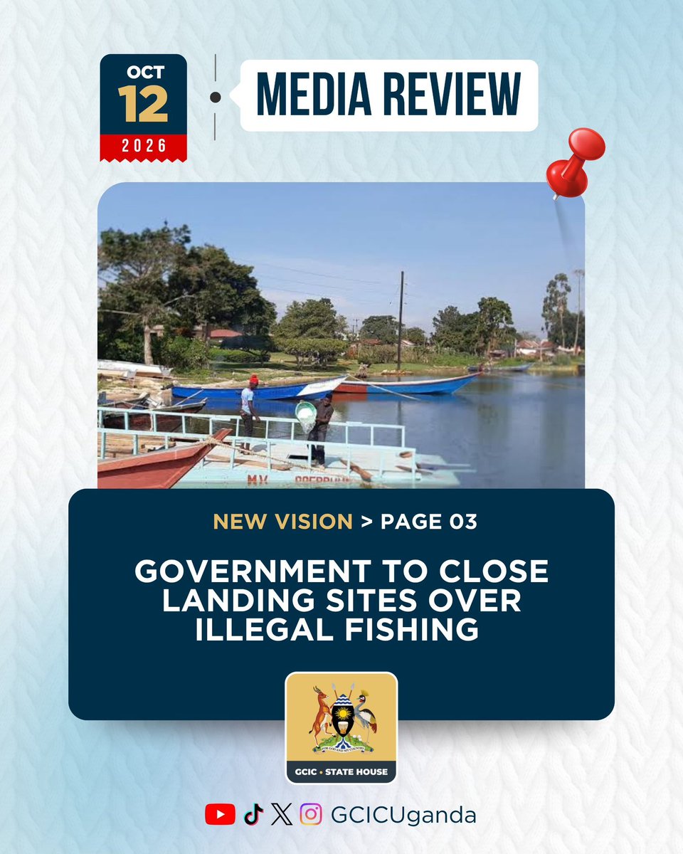 GideonSsekidde's tweet photo. Crackdown on illegal fishing!
Landing sites found tolerating illegal fishing could be closed under new proposed regulations, as Government tightens enforcement to protect fish stocks, livelihoods, and export earnings.
#GoldenPosts @GCICUganda
@GCICMediaReview https://t.co/02iTqlWADO