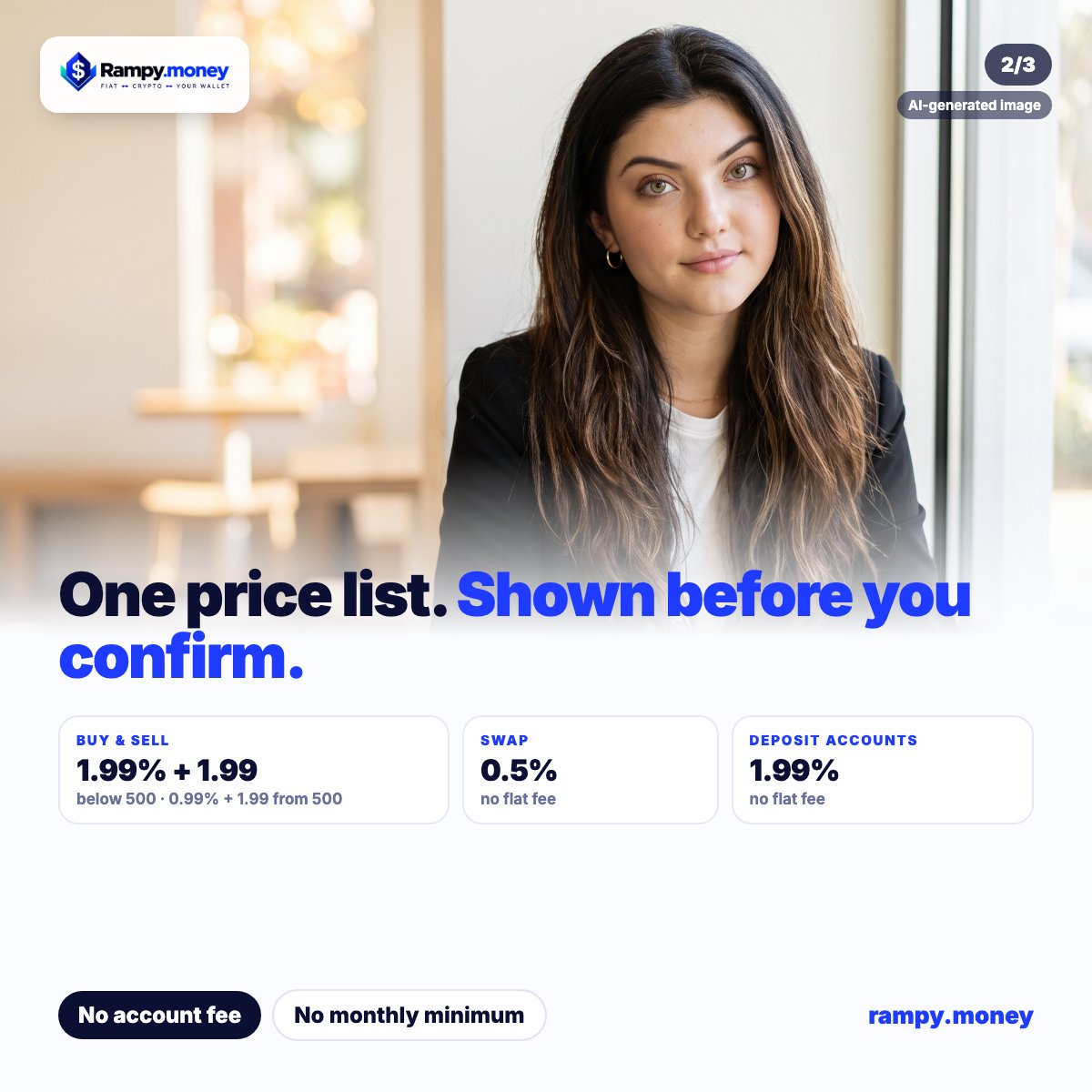 RampyMoney's tweet photo. Get paid from abroad, the simple way:

1) USD, EUR or GBP account details that convert to stablecoins on arrival

2) One price list, shown before you confirm

3) No Rampy balance: your money goes to a wallet you control

https://t.co/kXdsYDUe5x https://t.co/2fwgFbYmuB