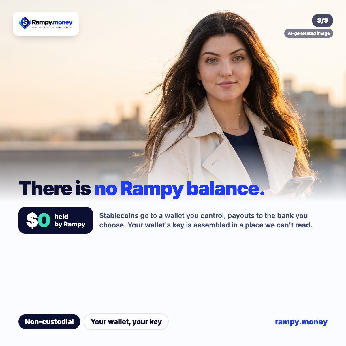 RampyMoney's tweet photo. Get paid from abroad, the simple way:

1) USD, EUR or GBP account details that convert to stablecoins on arrival

2) One price list, shown before you confirm

3) No Rampy balance: your money goes to a wallet you control

https://t.co/kXdsYDUe5x https://t.co/2fwgFbYmuB