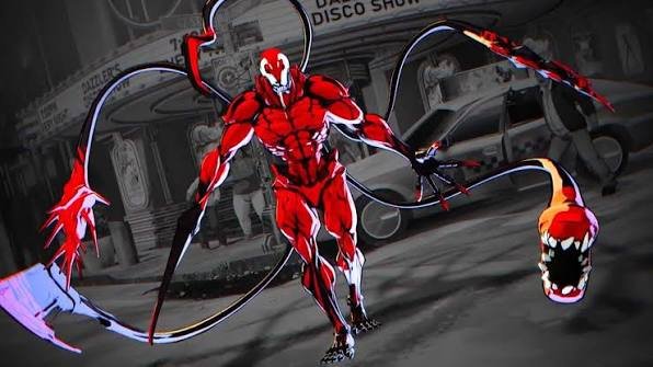 KingJobber's tweet photo. Carnage about to hit Venom with the liquid swords line during his ult next year. https://t.co/pusK1tSKmC