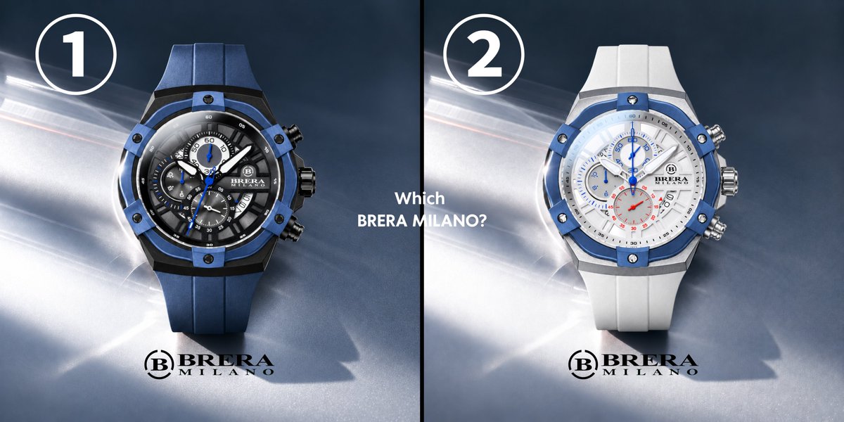 brera_milano_jp's tweet photo. こんにちブレラ〜⌚️✨
ブレラミラノジャパンがお昼12時をお知らせします🕛
「ブレラミラノ スーパースポルティーボ エヴォ クォーツ クロノグラフ 」です。
https://t.co/PNYC3LrZFx
👇
さて今の気分の腕時計はどちら？
①なら「ブレラ」②なら「ミラノ」で教えてください。 https://t.co/e0NTudGbBu