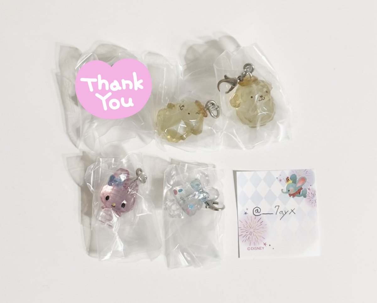 __7ayx's tweet photo. 【買取・譲渡・交換】
サンリオ クリスタル めじるしアクセサリー

譲▶︎ポムポムプリン、シナモロール、マイメロディ

求▶︎定価＞異種めじるし
（アニメ系などなんでも検討いたします）

定価の場合、纏めて、抱き合わせ(画像2)が多い方優先

大阪梅田手渡しのみ🙇🏻‍♀️
お気軽にお声掛けください！ https://t.co/PHTXFXvhjb