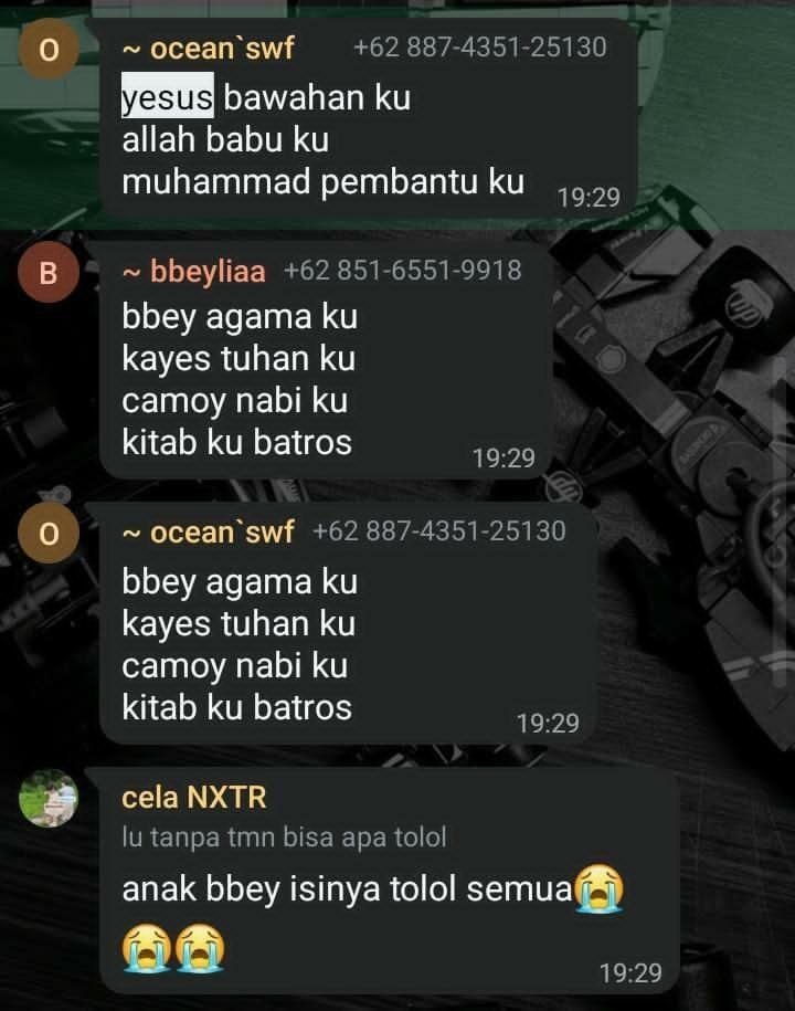 Cellght's tweet photo. VIRAL NIH NGEHINA HINA YESUS,ALLAH,NABI BARU PART 1 NIH. MASIH BANYAK BUKTI LAIN TP X CUMA NGASIH BATAS 4 FOTO AJA🤣🤣 PARAH SIHH AD YG MAU PART LAIN GAA? NANTI GUE SPILL MUKA MUKA MEREKA, DAN NOMOR DALANG DALANGNYAA WKWK, SENGAJA GUA GA SENSOR NOMORNYA BIAR TAU RASAAA https://t.co/mMkBoqpmcM