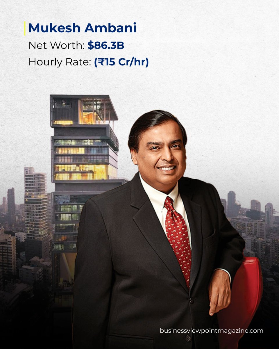 businessview01's tweet photo. How fast does billionaire wealth grow? Compare the estimated fortunes of five of India’s richest business leaders & see how their wealth changes by the hour.
#BusinessViewpointMagazine #GautamAdani #MukeshAmbani #SavitriJindal #LakshmiMittal #SunilMittal https://t.co/oefB4bctMu